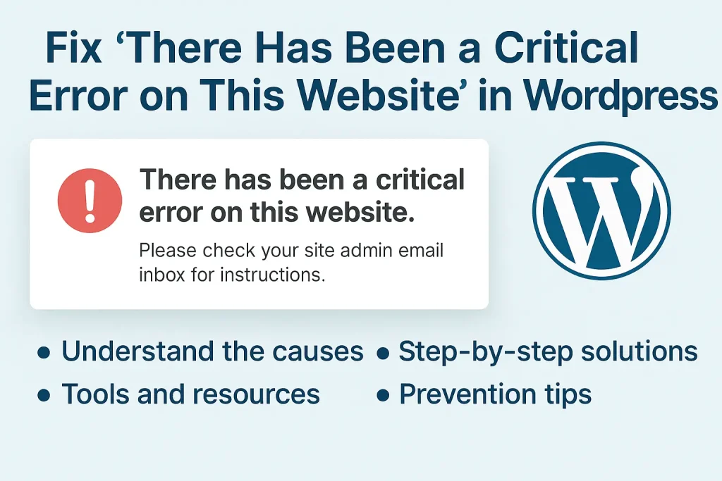 critical error fix wordpress