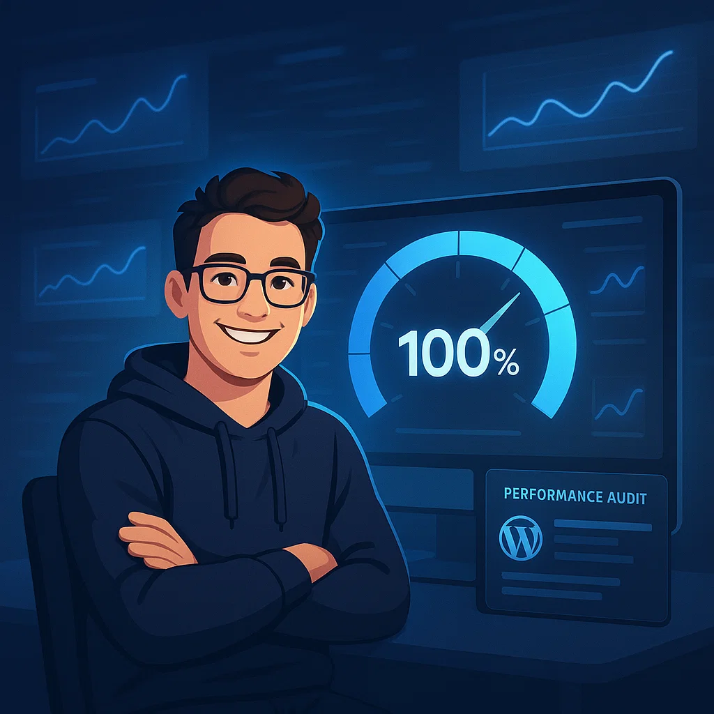 WordPress developer optimizing website speed